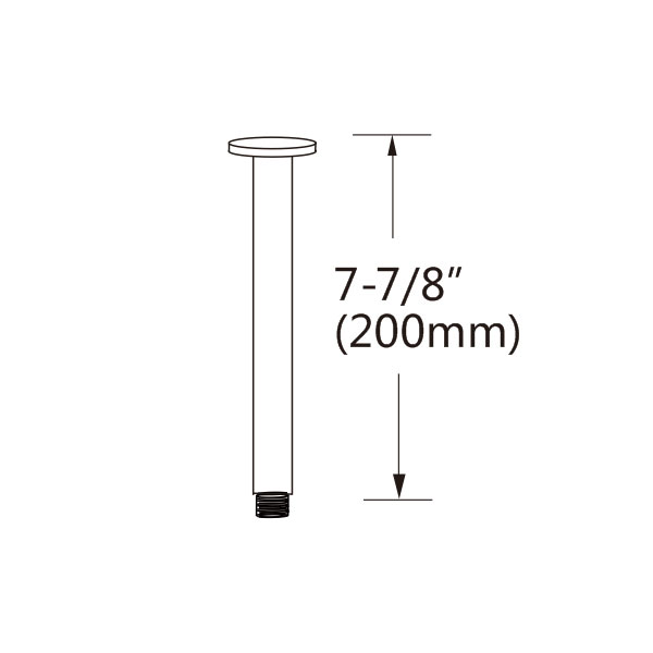La Pre Ceiling Shower Arm Drawing