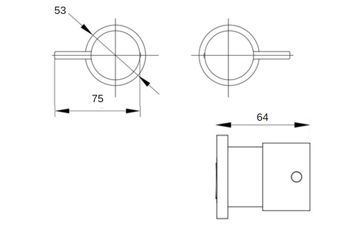 La Pre Wall Taps Technical Drawing