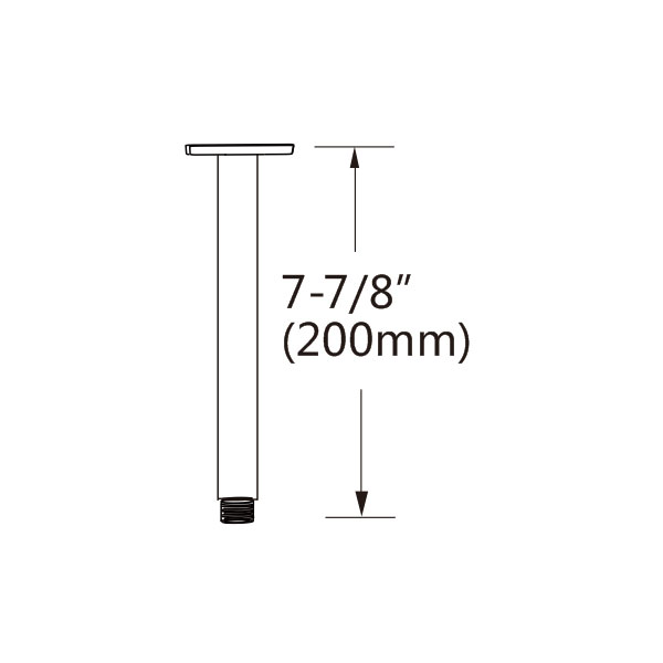 Rotto Ceiling Shower Arm Diagram