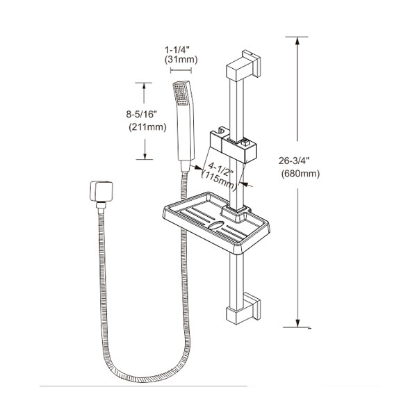 Rotto Hand Shower Drawing