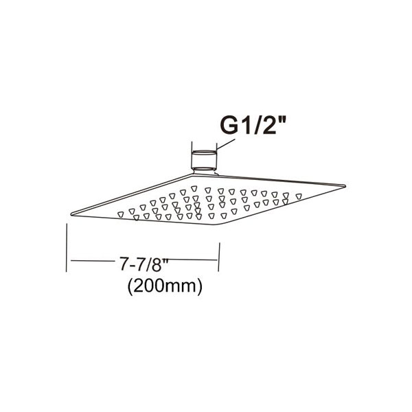 Rotto Shower Head 200mm